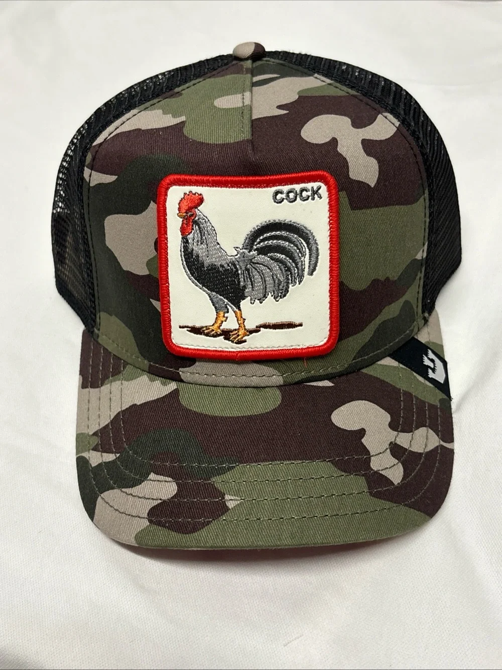 Camo Goorin Bro’s Rooster patch Trucker Hat - Green